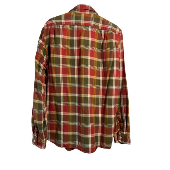 Wallace & Barnes J.Crew Flannel Red/Green Plaid Button Up - Picture 4 of 6